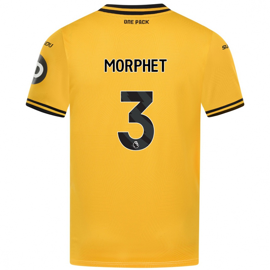 Gyermek Labdarúgás Anna Morphet #3 Sárga Hazai Jersey 2024/25 Mez Póló Ing