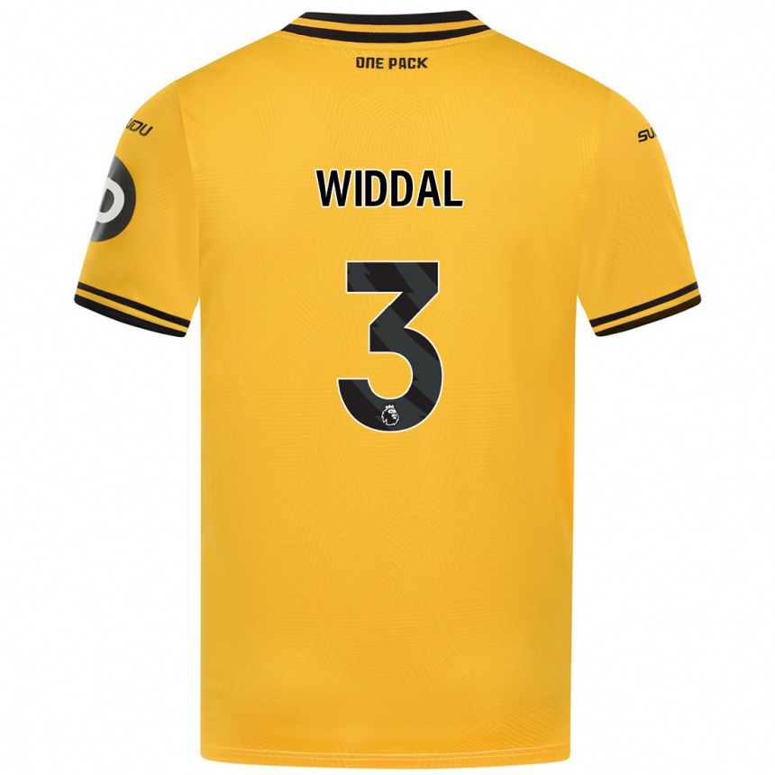 Gyermek Labdarúgás Natalie Widdal #3 Sárga Hazai Jersey 2024/25 Mez Póló Ing