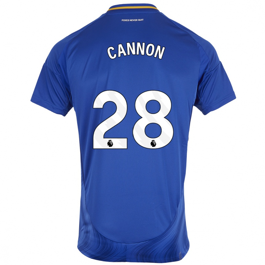 Gyermek Labdarúgás Thomas Cannon #28 Kék Fehér Hazai Jersey 2024/25 Mez Póló Ing