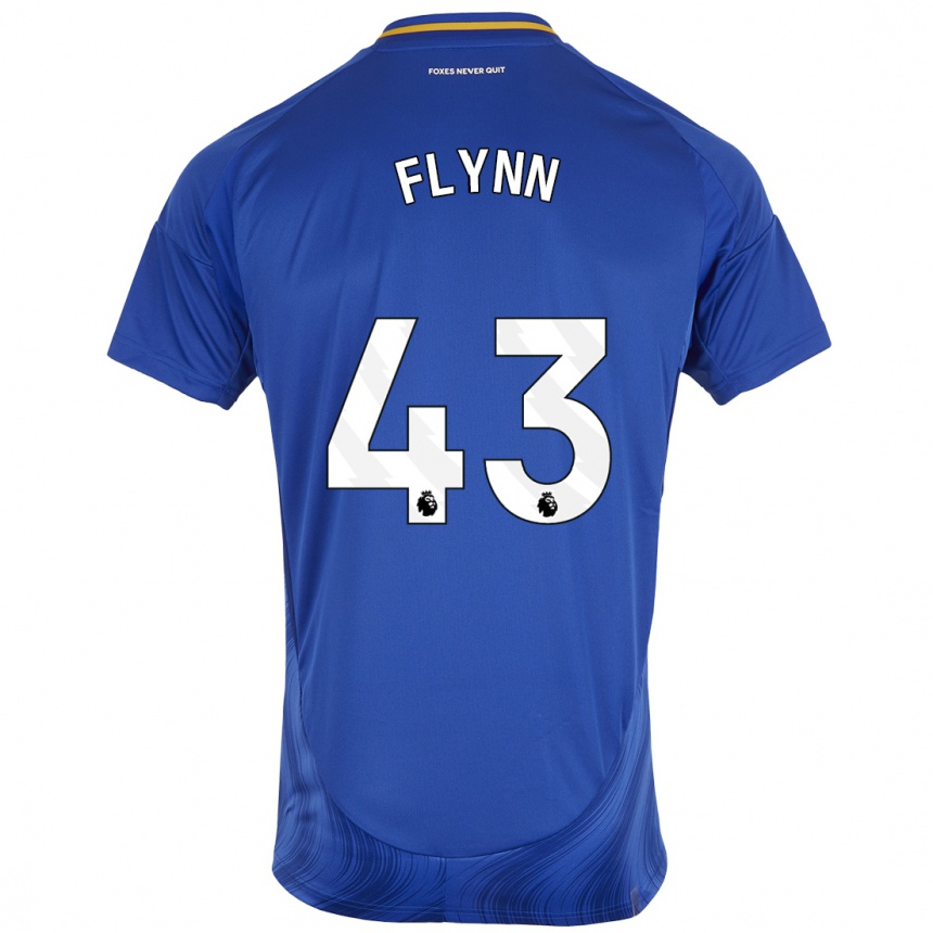 Gyermek Labdarúgás Shane Flynn #43 Kék Fehér Hazai Jersey 2024/25 Mez Póló Ing