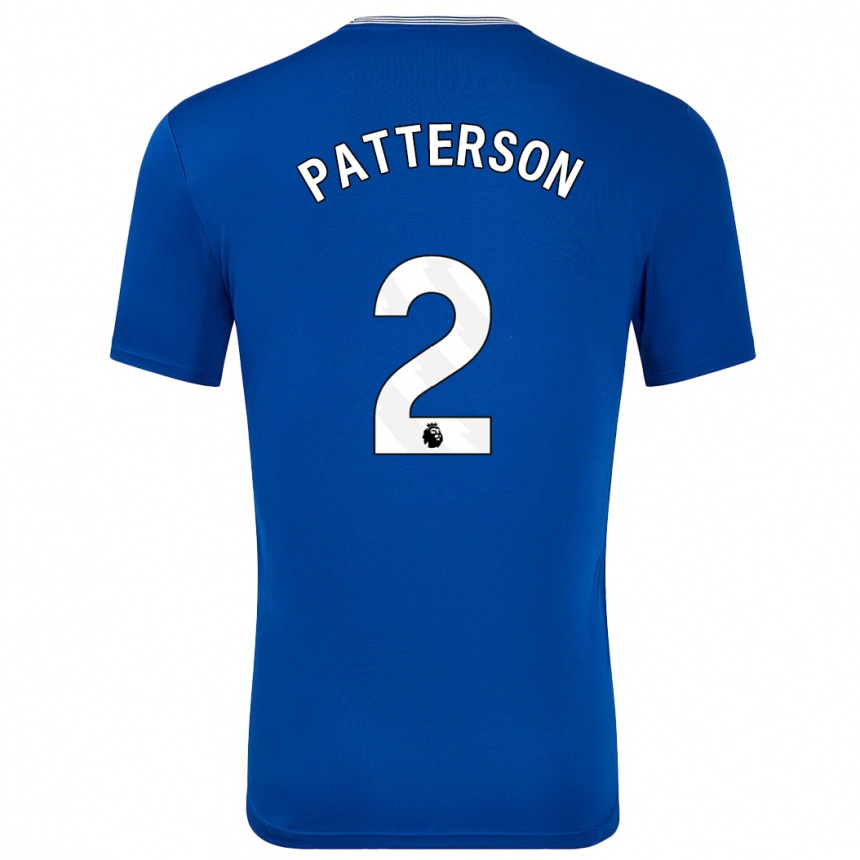 Gyermek Labdarúgás Nathan Patterson #2 Kék -Val Hazai Jersey 2024/25 Mez Póló Ing