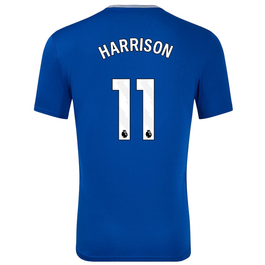 Gyermek Labdarúgás Jack Harrison #11 Kék -Val Hazai Jersey 2024/25 Mez Póló Ing