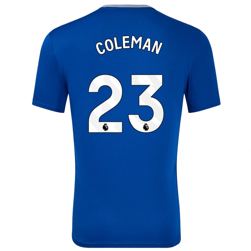 Gyermek Labdarúgás Seamus Coleman #23 Kék -Val Hazai Jersey 2024/25 Mez Póló Ing