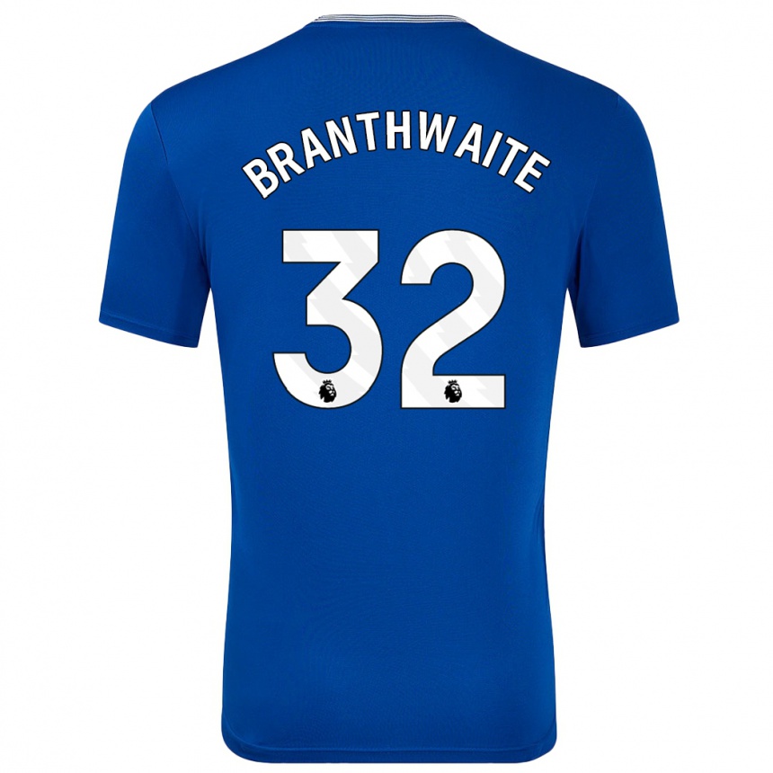 Gyermek Labdarúgás Jarrad Branthwaite #32 Kék -Val Hazai Jersey 2024/25 Mez Póló Ing