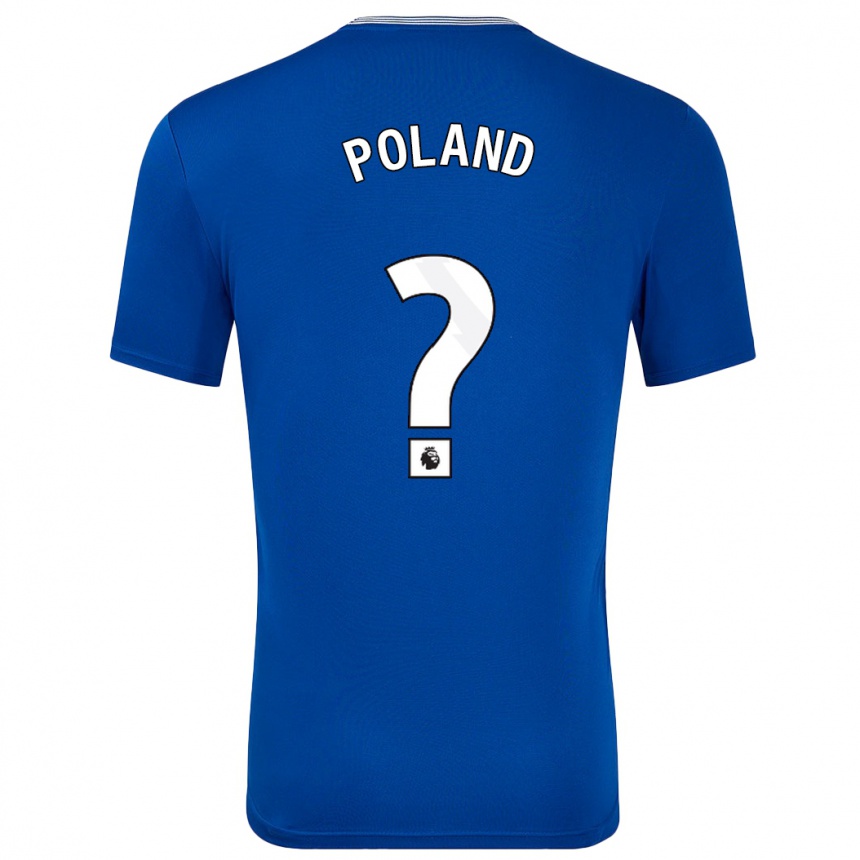 Gyermek Labdarúgás Louis Poland #0 Kék -Val Hazai Jersey 2024/25 Mez Póló Ing