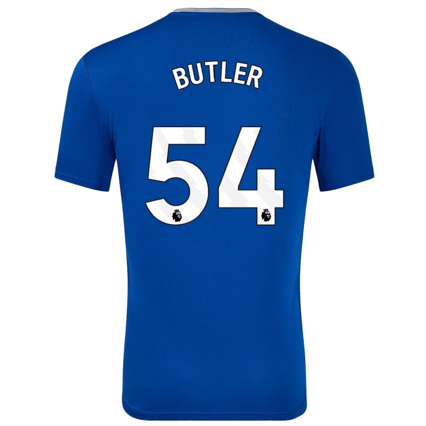 Gyermek Labdarúgás Jack Butler #54 Kék -Val Hazai Jersey 2024/25 Mez Póló Ing