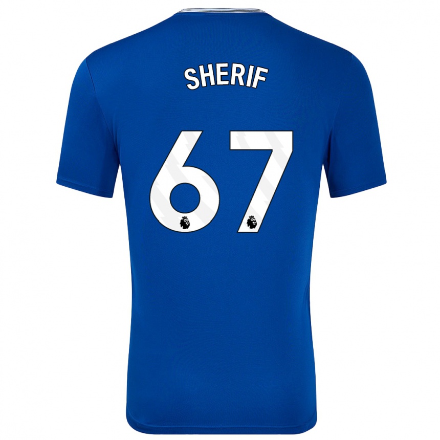 Gyermek Labdarúgás Martin Sherif #67 Kék -Val Hazai Jersey 2024/25 Mez Póló Ing