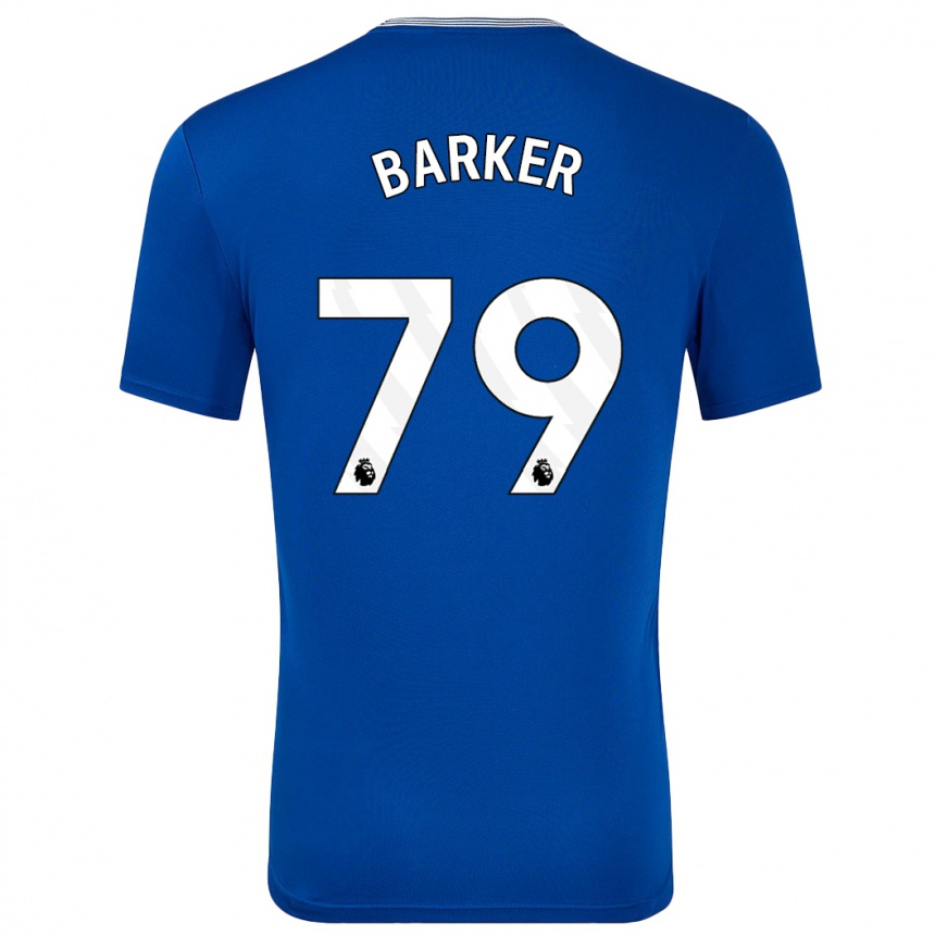 Gyermek Labdarúgás Owen Barker #79 Kék -Val Hazai Jersey 2024/25 Mez Póló Ing