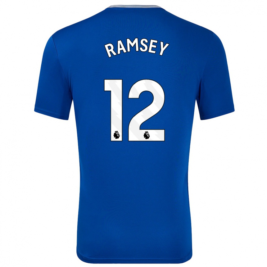 Gyermek Labdarúgás Emily Ramsey #12 Kék -Val Hazai Jersey 2024/25 Mez Póló Ing