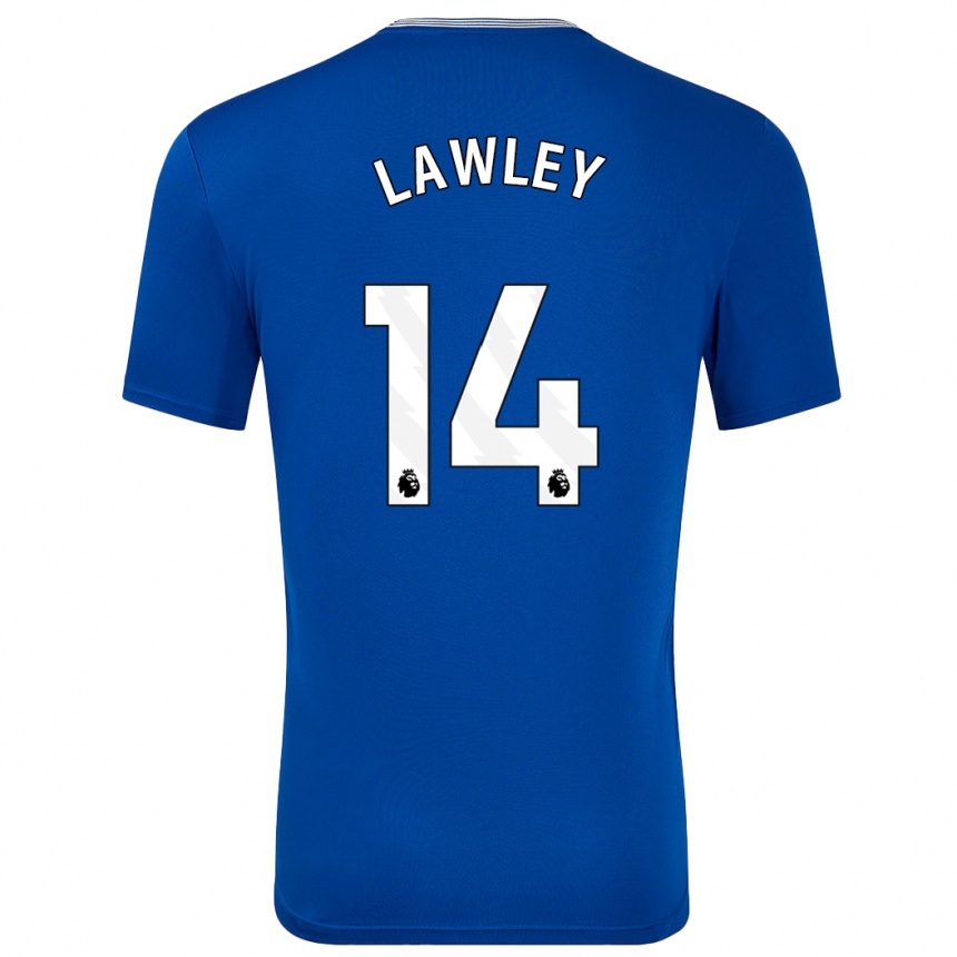 Gyermek Labdarúgás Melissa Lawley #14 Kék -Val Hazai Jersey 2024/25 Mez Póló Ing