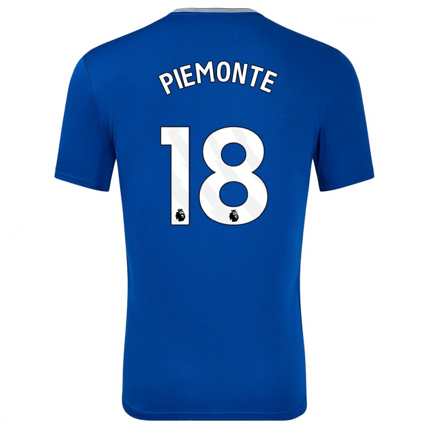 Gyermek Labdarúgás Martina Piemonte #18 Kék -Val Hazai Jersey 2024/25 Mez Póló Ing