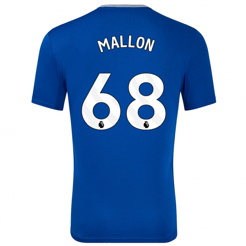 Gyermek Labdarúgás Mathew Mallon #68 Kék -Val Hazai Jersey 2024/25 Mez Póló Ing