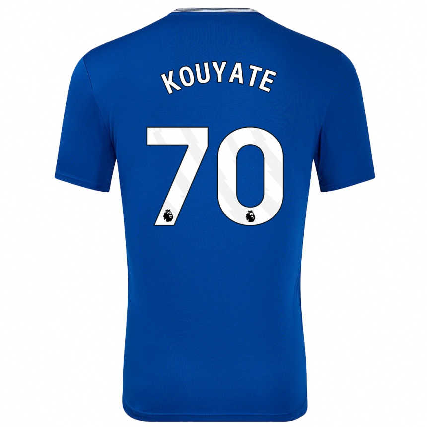 Gyermek Labdarúgás Katia Kouyate #70 Kék -Val Hazai Jersey 2024/25 Mez Póló Ing