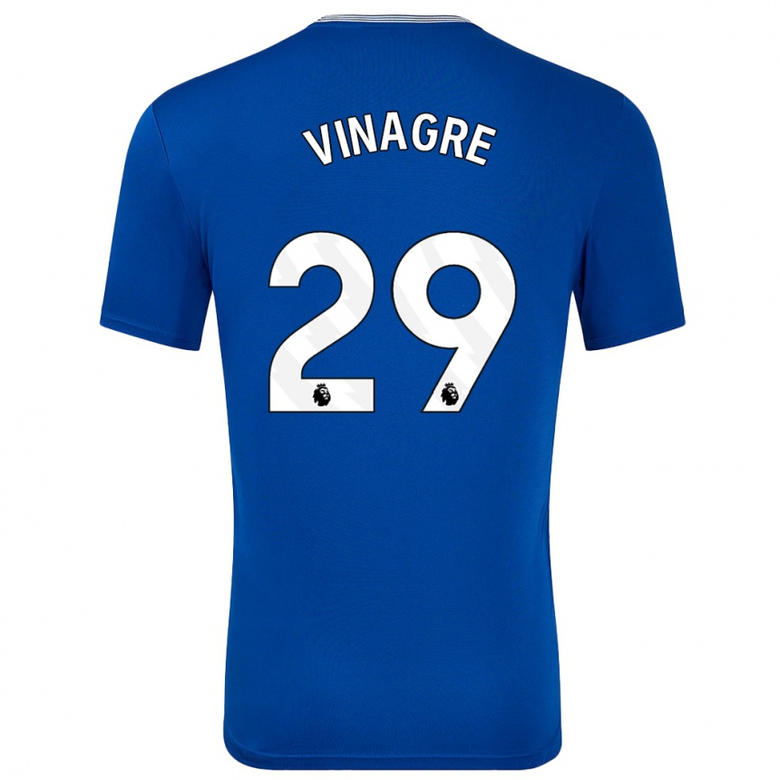 Gyermek Labdarúgás Ruben Vinagre #29 Kék -Val Hazai Jersey 2024/25 Mez Póló Ing