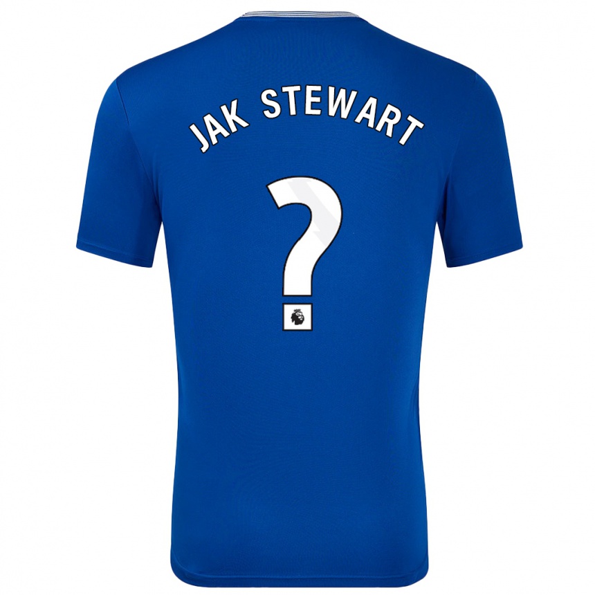 Gyermek Labdarúgás Jak Stewart #0 Kék -Val Hazai Jersey 2024/25 Mez Póló Ing