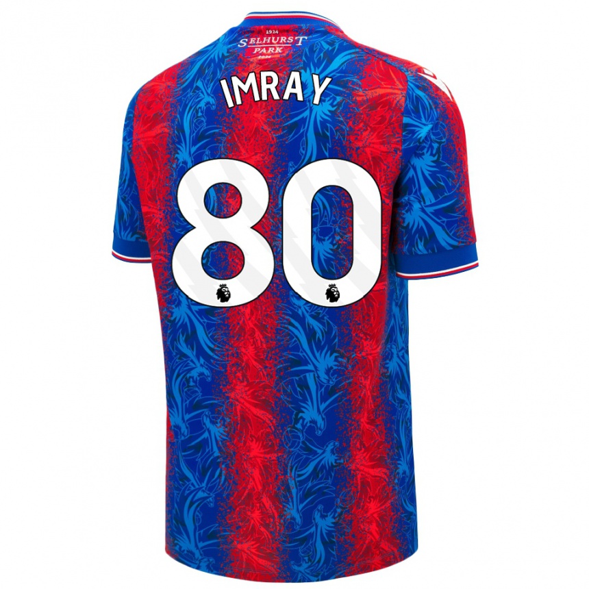 Gyermek Labdarúgás Danny Imray #80 Piros Kék Csíkok Hazai Jersey 2024/25 Mez Póló Ing