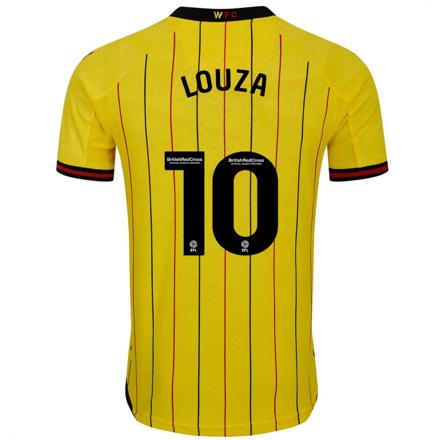 Gyermek Labdarúgás Imrân Louza #10 Sárga Fekete Hazai Jersey 2024/25 Mez Póló Ing