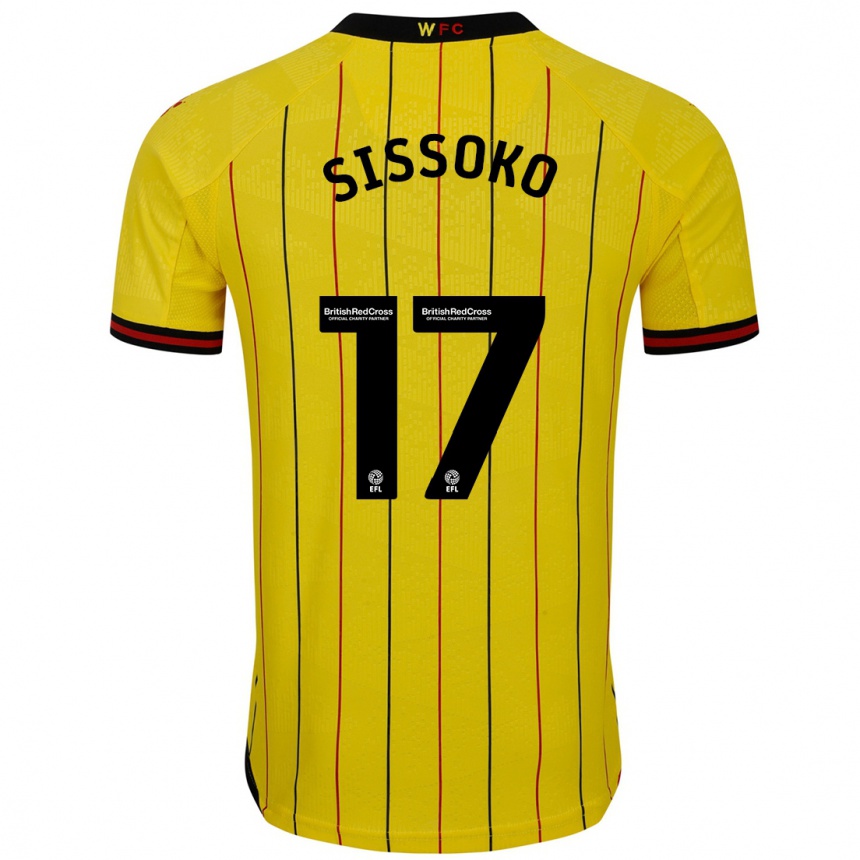 Gyermek Labdarúgás Moussa Sissoko #17 Sárga Fekete Hazai Jersey 2024/25 Mez Póló Ing