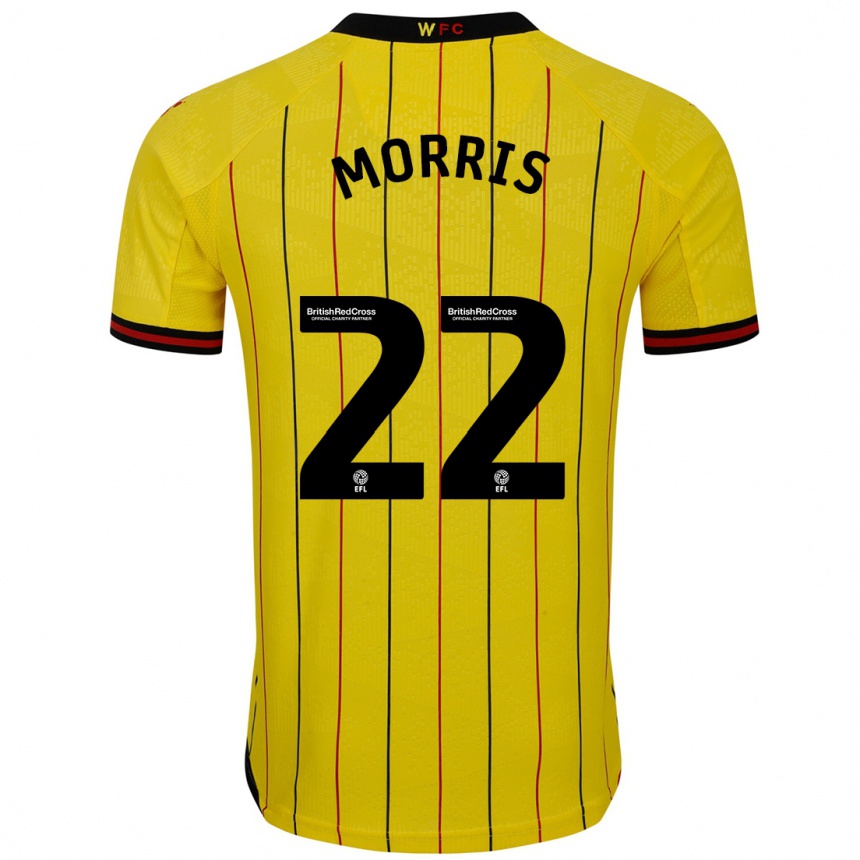 Gyermek Labdarúgás James Morris #22 Sárga Fekete Hazai Jersey 2024/25 Mez Póló Ing