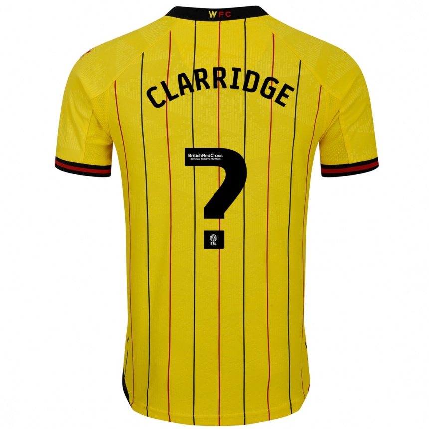 Gyermek Labdarúgás James Clarridge #0 Sárga Fekete Hazai Jersey 2024/25 Mez Póló Ing