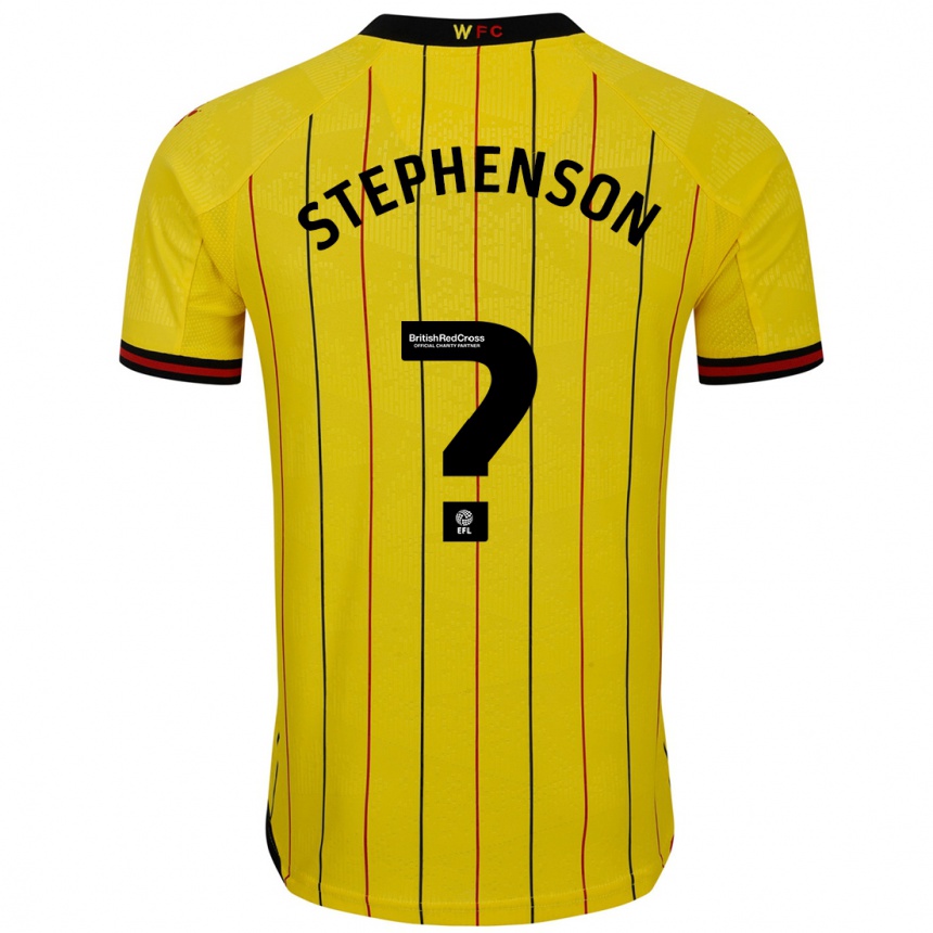 Gyermek Labdarúgás Ollie Stephenson #0 Sárga Fekete Hazai Jersey 2024/25 Mez Póló Ing