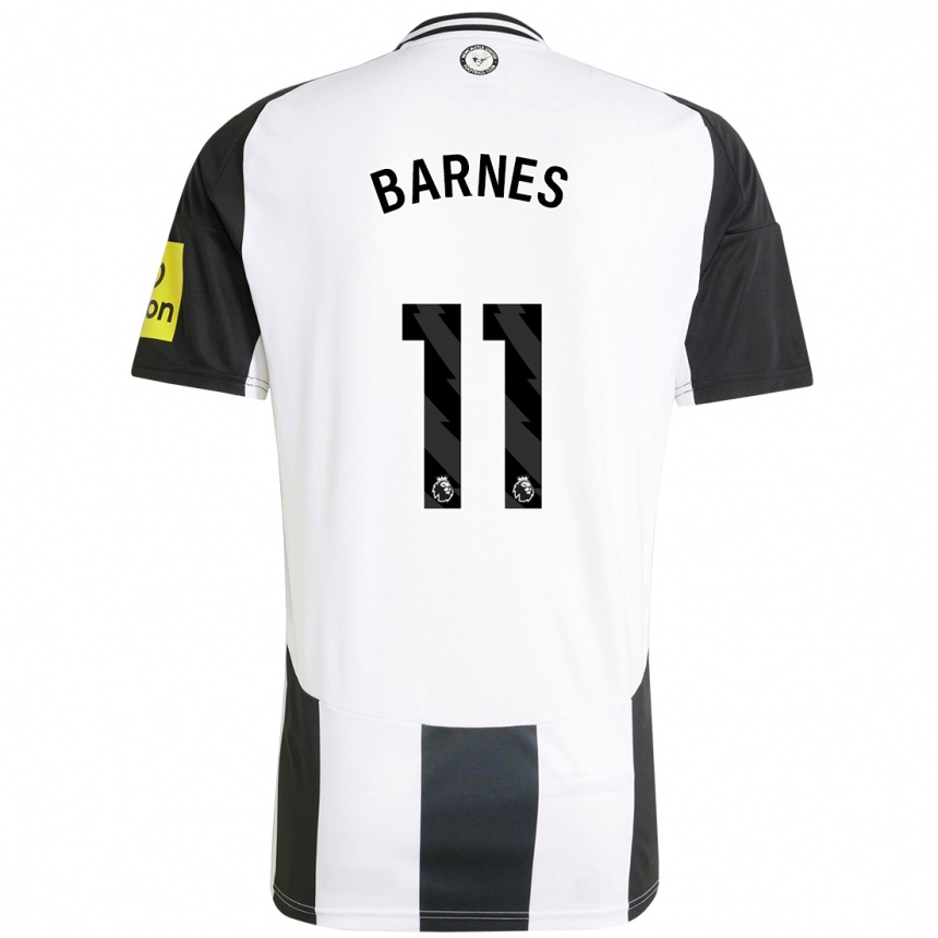 Gyermek Labdarúgás Harvey Barnes #11 Fehér Fekete Hazai Jersey 2024/25 Mez Póló Ing