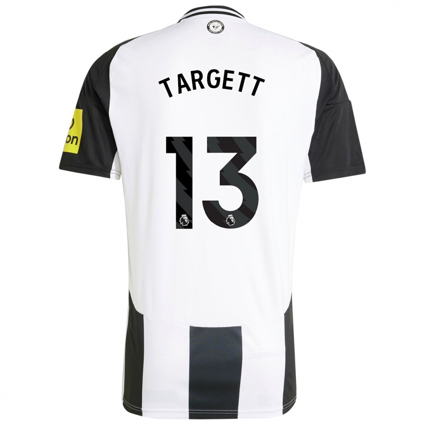 Gyermek Labdarúgás Matt Targett #13 Fehér Fekete Hazai Jersey 2024/25 Mez Póló Ing