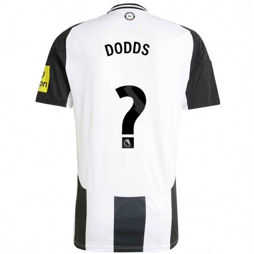 Gyermek Labdarúgás Archie Dodds #0 Fehér Fekete Hazai Jersey 2024/25 Mez Póló Ing