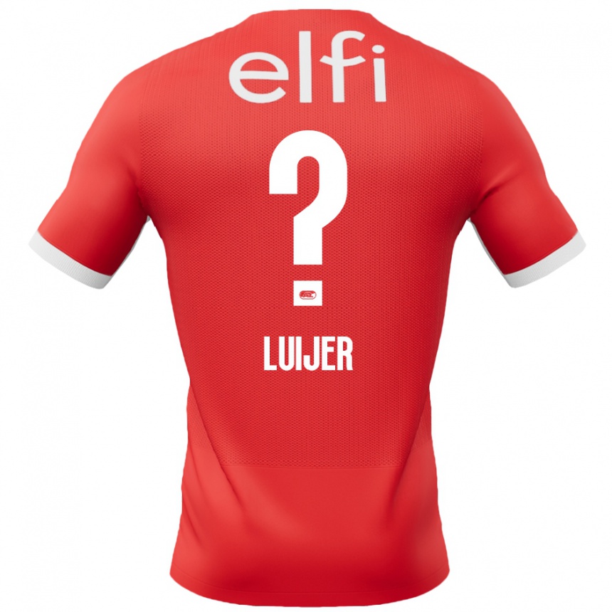 Gyermek Labdarúgás Rick Luijer #0 Piros Fehér Hazai Jersey 2024/25 Mez Póló Ing