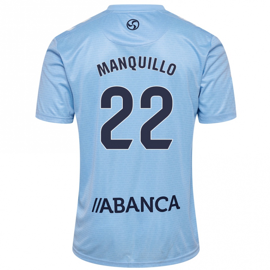 Gyermek Labdarúgás Javier Manquillo #22 Ég Kék Hazai Jersey 2024/25 Mez Póló Ing