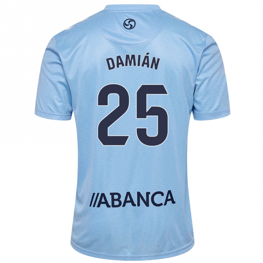 Gyermek Labdarúgás Damián Rodríguez #25 Ég Kék Hazai Jersey 2024/25 Mez Póló Ing