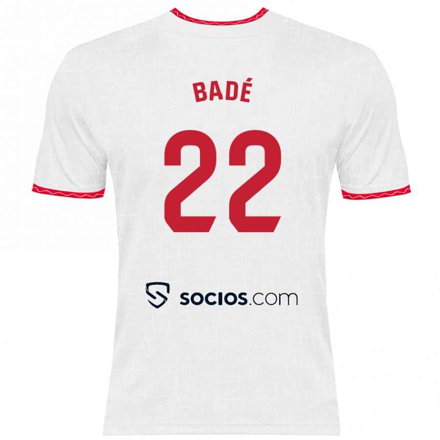 Gyermek Labdarúgás Loïc Badé #22 Fehér Piros Hazai Jersey 2024/25 Mez Póló Ing