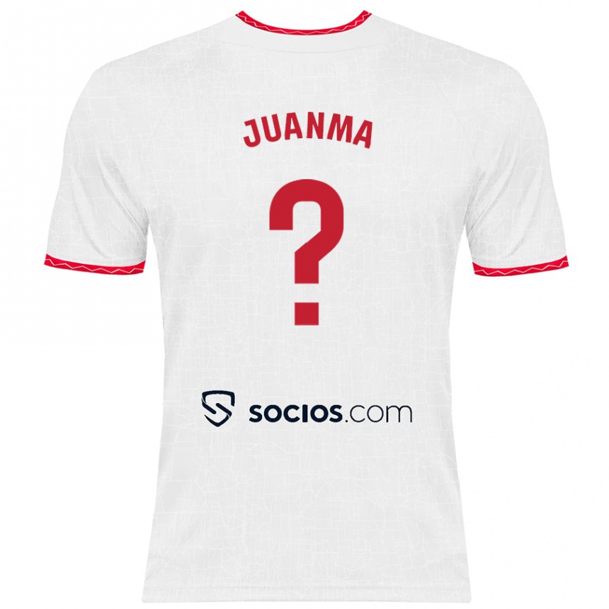 Gyermek Labdarúgás Juanma #0 Fehér Piros Hazai Jersey 2024/25 Mez Póló Ing