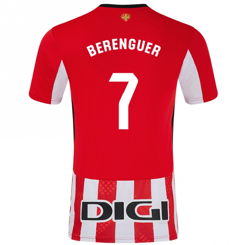 Gyermek Labdarúgás Álex Berenguer #7 Piros Fehér Hazai Jersey 2024/25 Mez Póló Ing