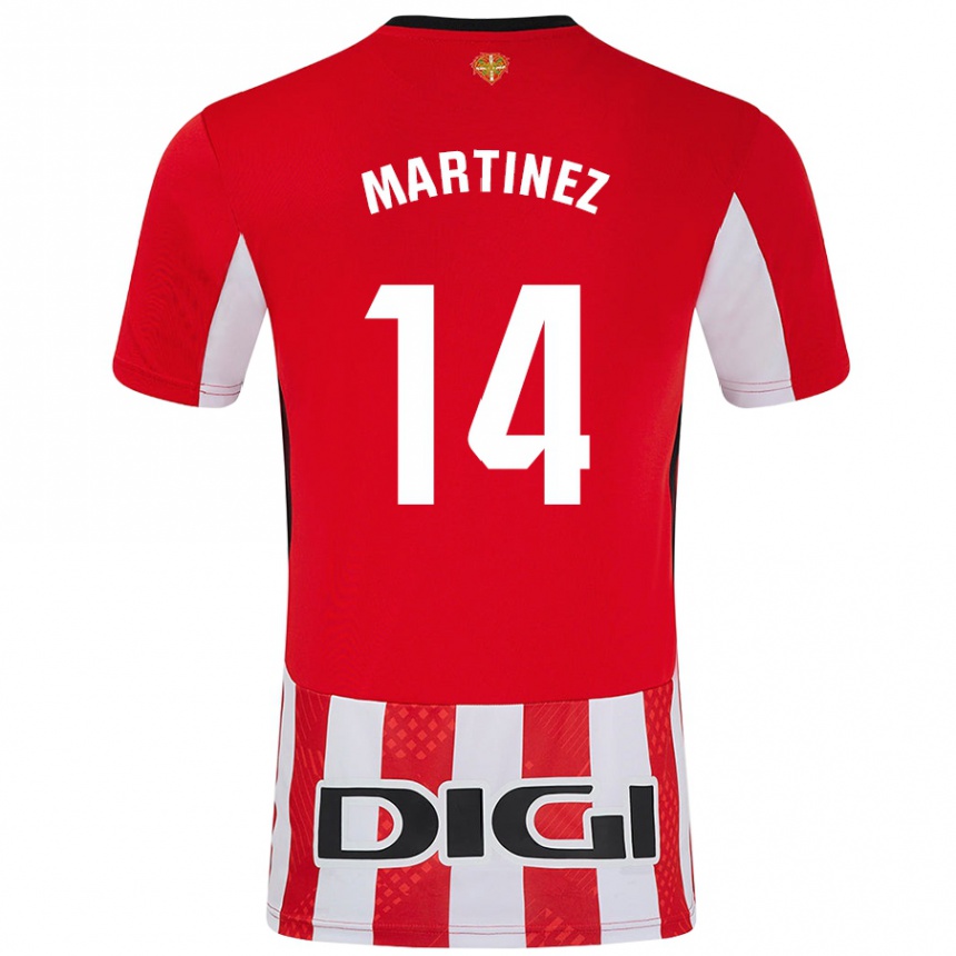 Gyermek Labdarúgás Pablo Martínez #14 Piros Fehér Hazai Jersey 2024/25 Mez Póló Ing