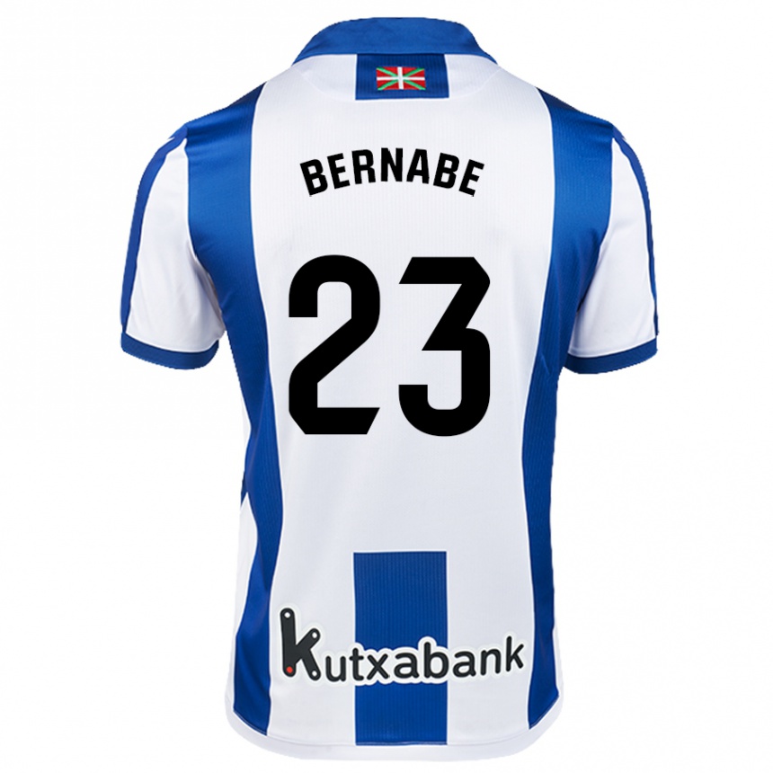 Gyermek Labdarúgás Alejandra Bernabé De Santiago #23 Fehér Kék Hazai Jersey 2024/25 Mez Póló Ing