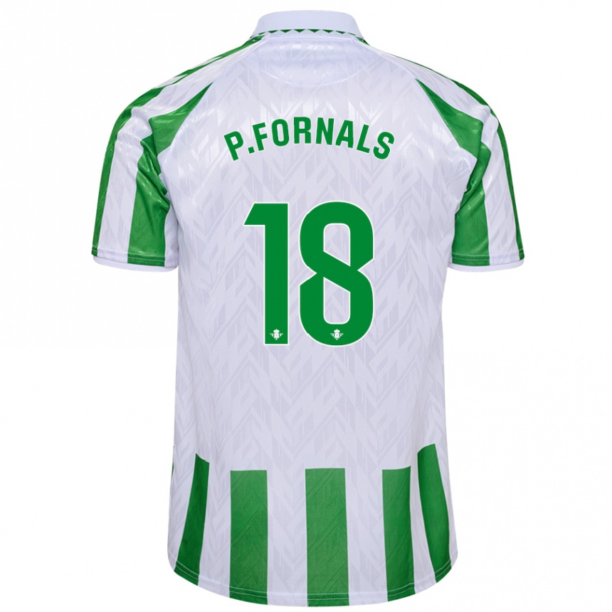 Gyermek Labdarúgás Pablo Fornals #18 Zöld Fehér Csíkok Hazai Jersey 2024/25 Mez Póló Ing