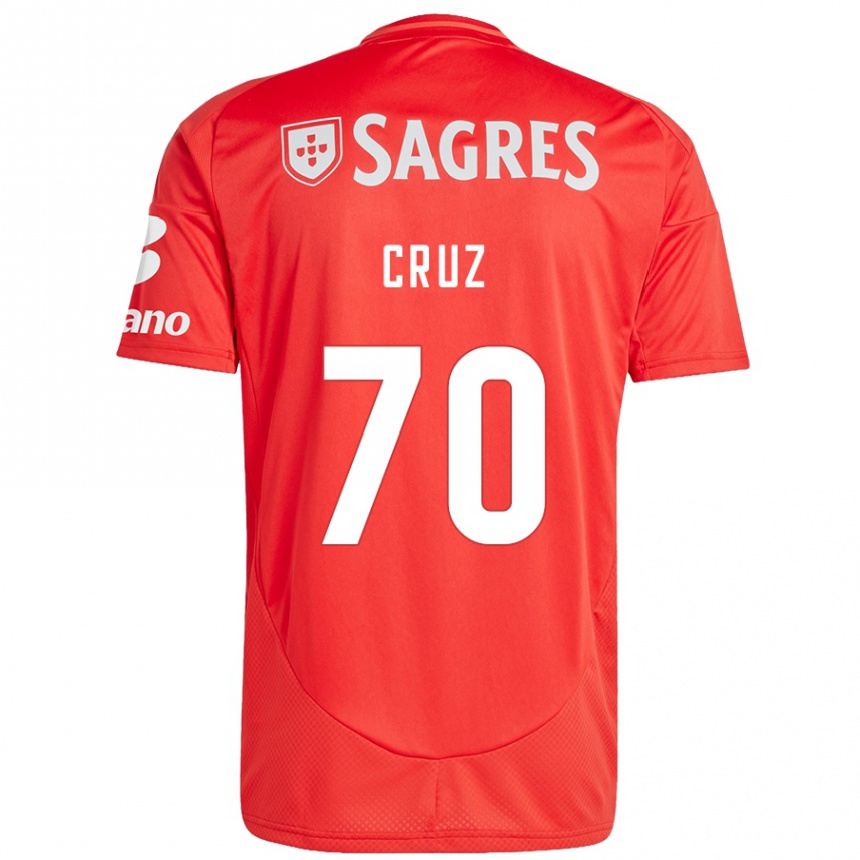 Gyermek Labdarúgás Filipe Cruz #70 Piros Fehér Hazai Jersey 2024/25 Mez Póló Ing