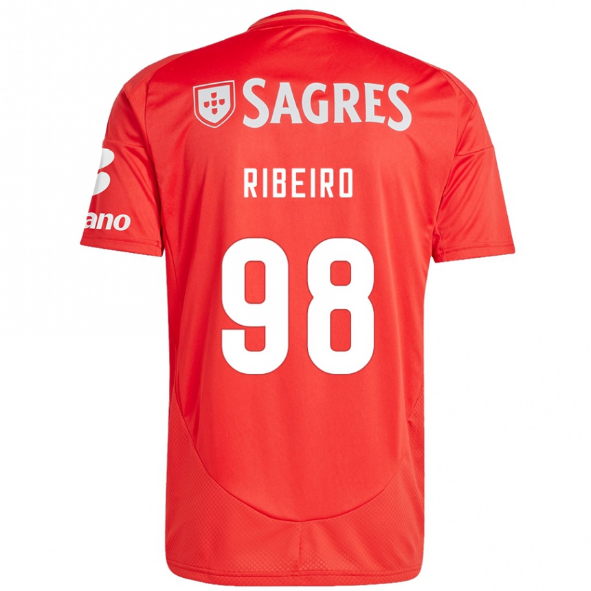 Gyermek Labdarúgás Ricardo Ribeiro #98 Piros Fehér Hazai Jersey 2024/25 Mez Póló Ing