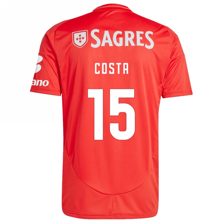 Gyermek Labdarúgás Carole Costa #15 Piros Fehér Hazai Jersey 2024/25 Mez Póló Ing