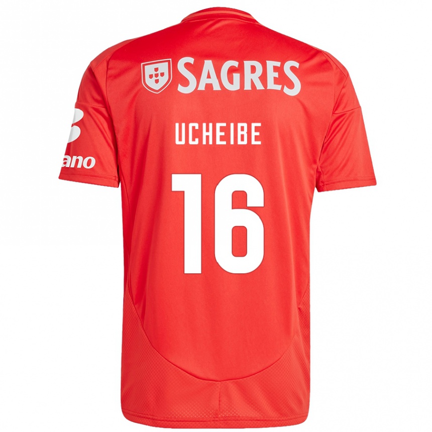 Gyermek Labdarúgás Christy Ucheibe #16 Piros Fehér Hazai Jersey 2024/25 Mez Póló Ing