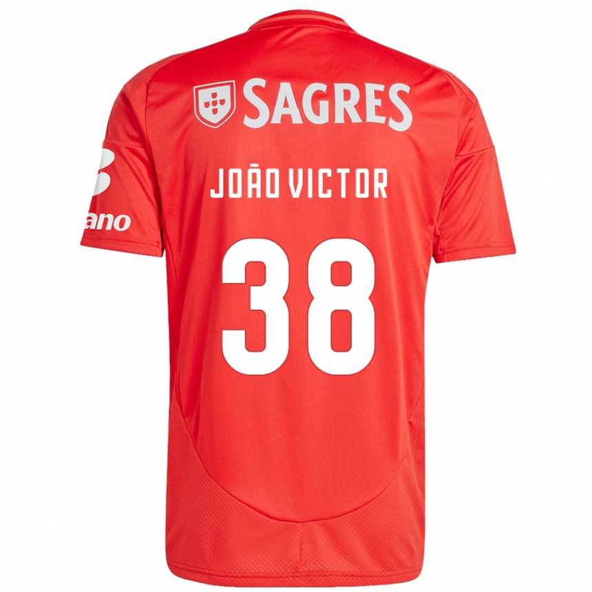 Gyermek Labdarúgás João Victor #38 Piros Fehér Hazai Jersey 2024/25 Mez Póló Ing