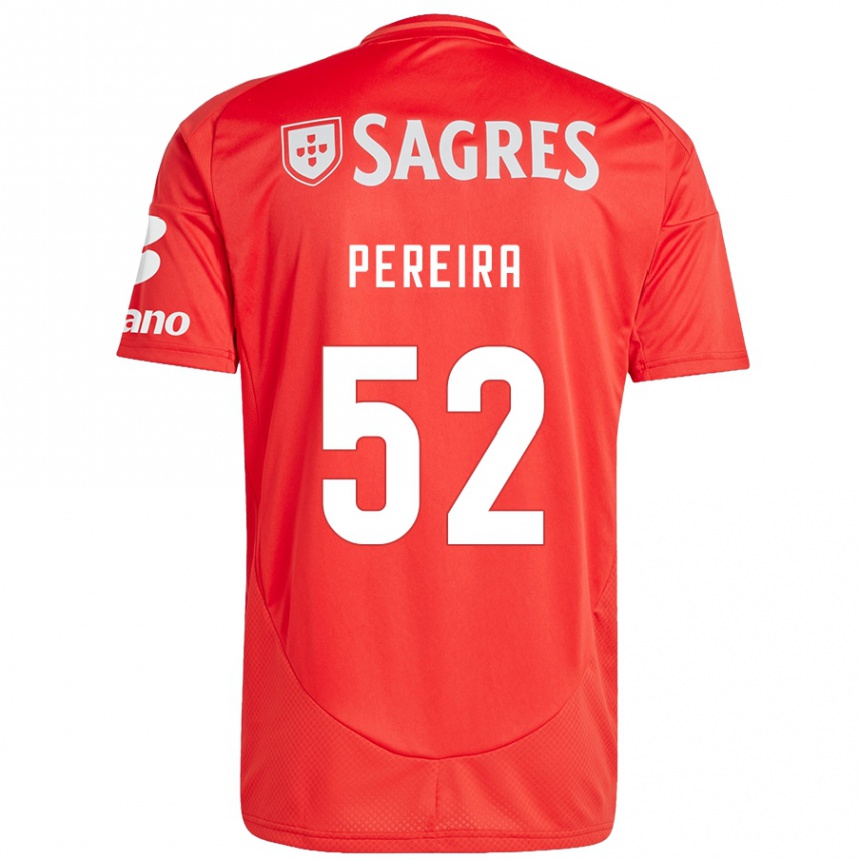 Gyermek Labdarúgás Henrique Pereira #52 Piros Fehér Hazai Jersey 2024/25 Mez Póló Ing