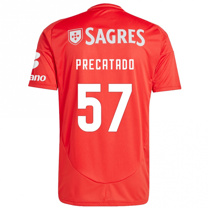 Gyermek Labdarúgás Precatado #57 Piros Fehér Hazai Jersey 2024/25 Mez Póló Ing