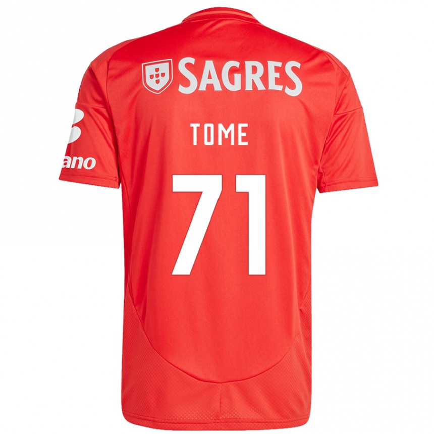 Gyermek Labdarúgás João Tomé #71 Piros Fehér Hazai Jersey 2024/25 Mez Póló Ing