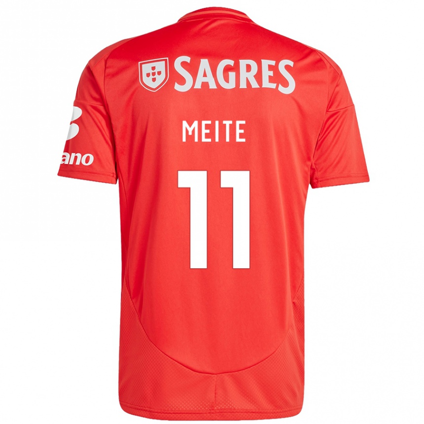 Gyermek Labdarúgás Soualiho Meite #11 Piros Fehér Hazai Jersey 2024/25 Mez Póló Ing