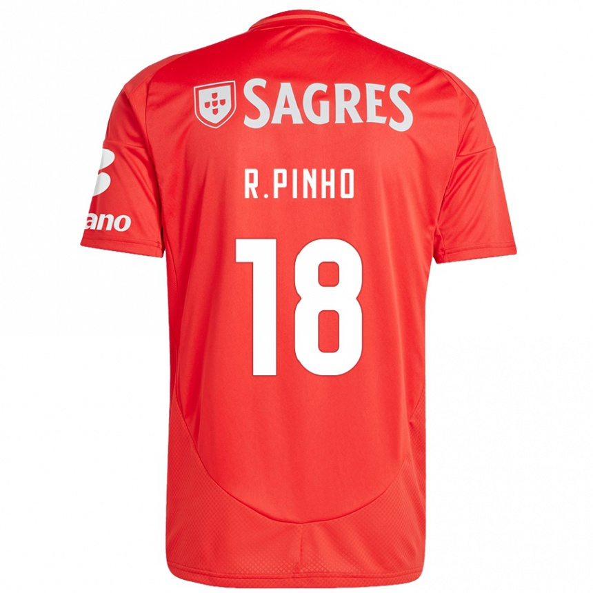 Gyermek Labdarúgás Rodrigo Pinho #18 Piros Fehér Hazai Jersey 2024/25 Mez Póló Ing