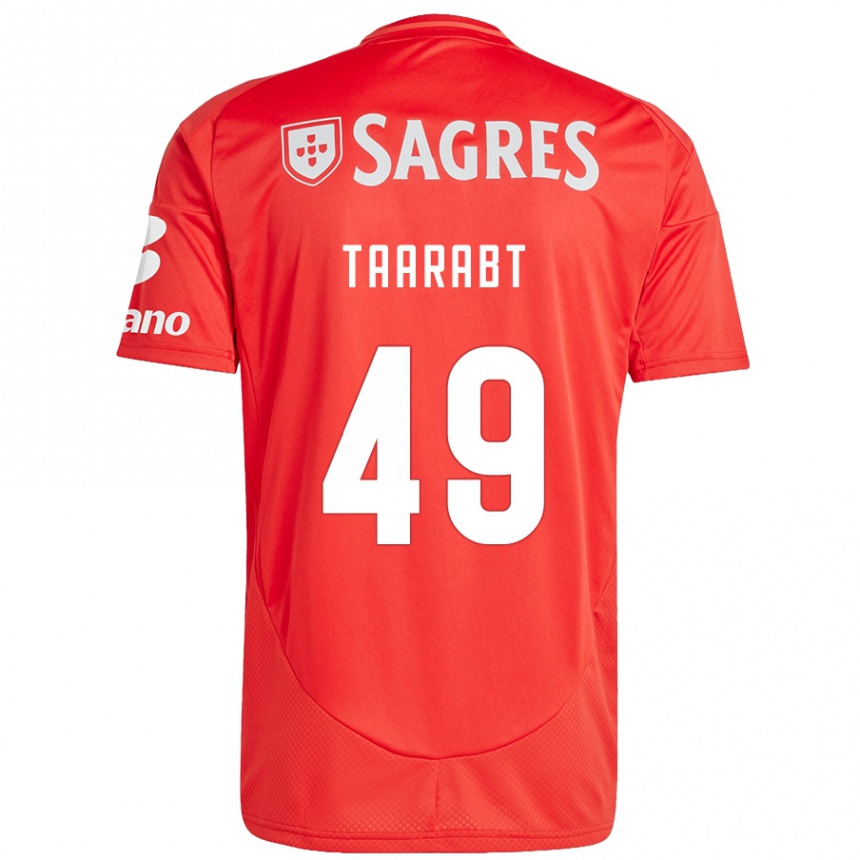 Gyermek Labdarúgás Adel Taarabt #49 Piros Fehér Hazai Jersey 2024/25 Mez Póló Ing