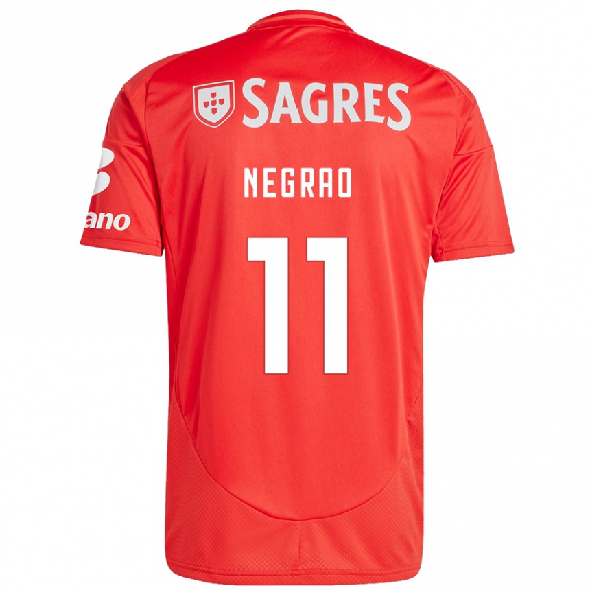 Gyermek Labdarúgás Maria Negrao #11 Piros Fehér Hazai Jersey 2024/25 Mez Póló Ing