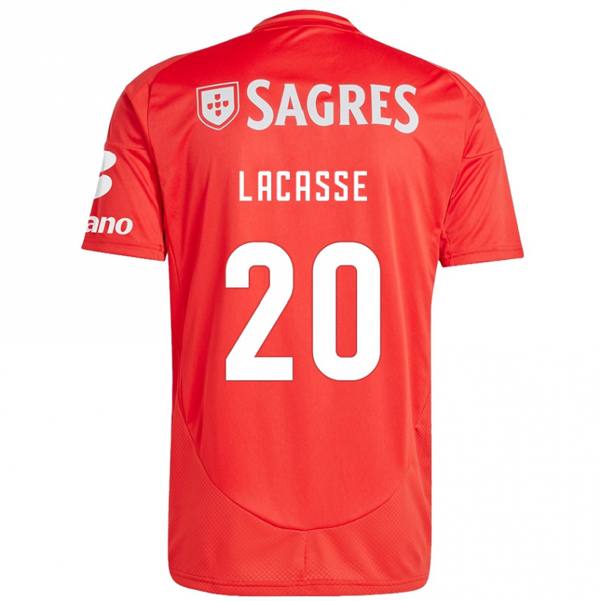 Gyermek Labdarúgás Cloe Lacasse #20 Piros Fehér Hazai Jersey 2024/25 Mez Póló Ing